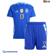 Fotballdrakt Barn Argentina Cristian Romero #13 Bortedraktsett Copa America 2024 Kortermet (+ Korte bukser)